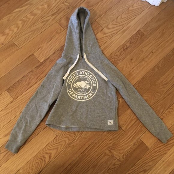 Roots Cropped Grey Hoodie (new without tags - never worn) - Picture 3 of 3